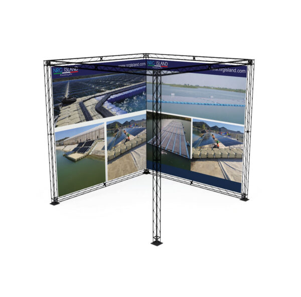 Stand Angolare 300x300 - struttura modulare X10